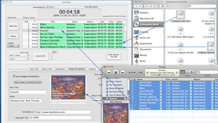 Backbone Radio Drag iTunes to Playlist
