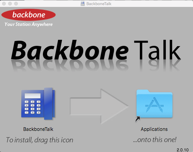 Backbone Talk Install .dmg