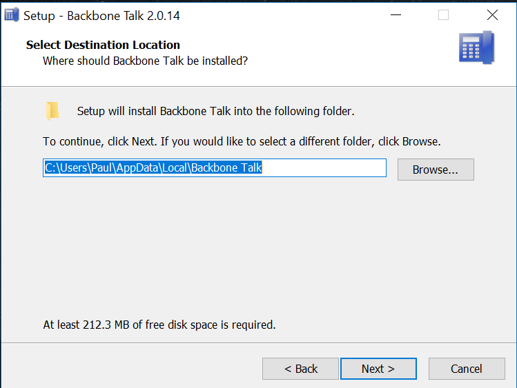 Backbone Talk Directory Install