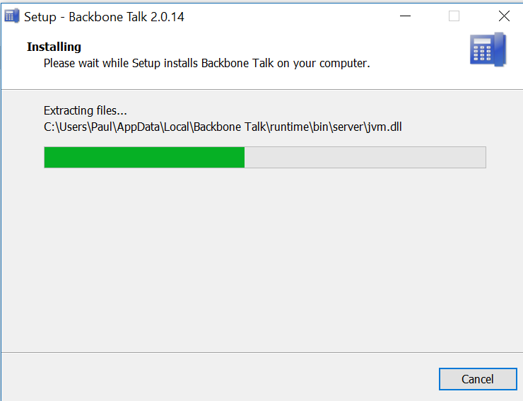 Backbone Talk Installing Windows