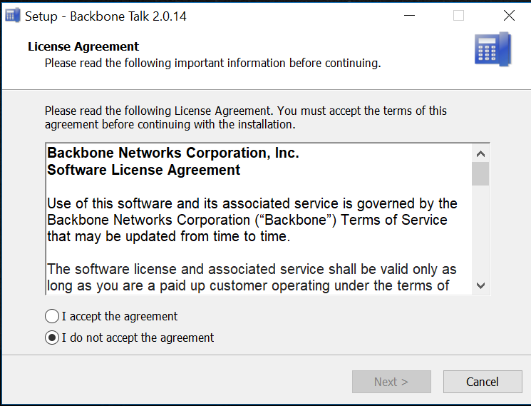 Backbone Talk Windows License Install